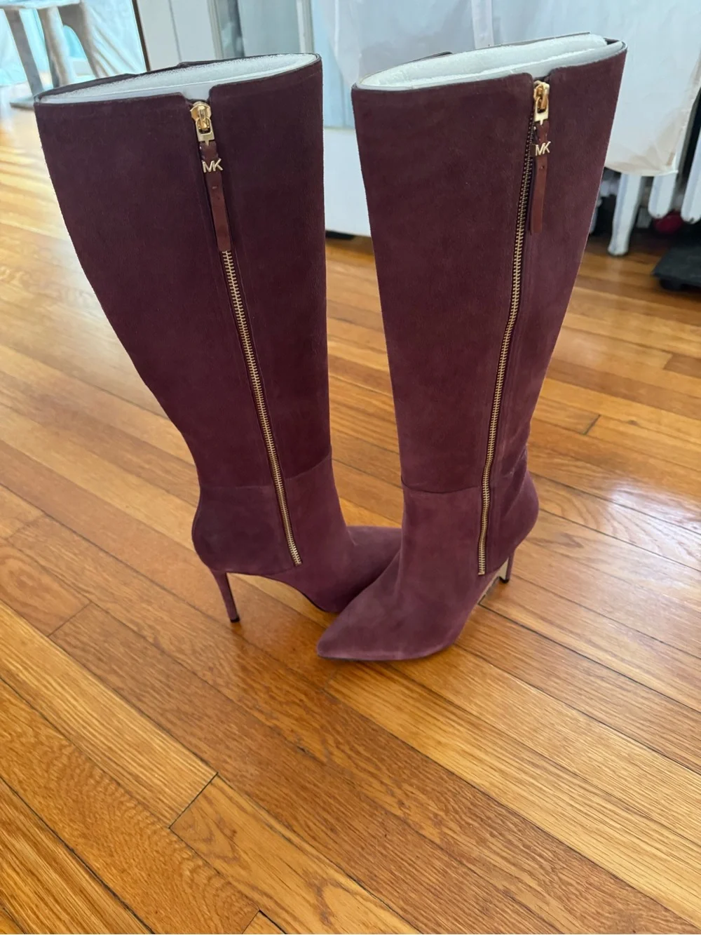Michael Kors plum suede